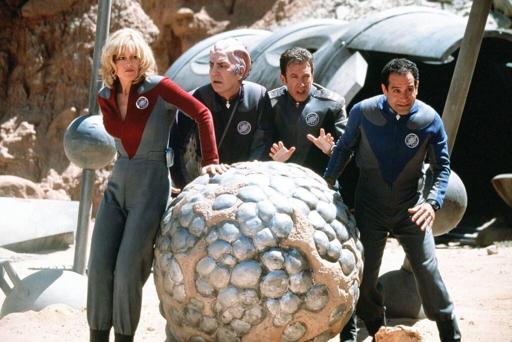 SIGOURNEY WEAVER, ALAN RICKMAN, TIM ALLEN, TONY SHALHOUB, GALAXY QUEST, 1999